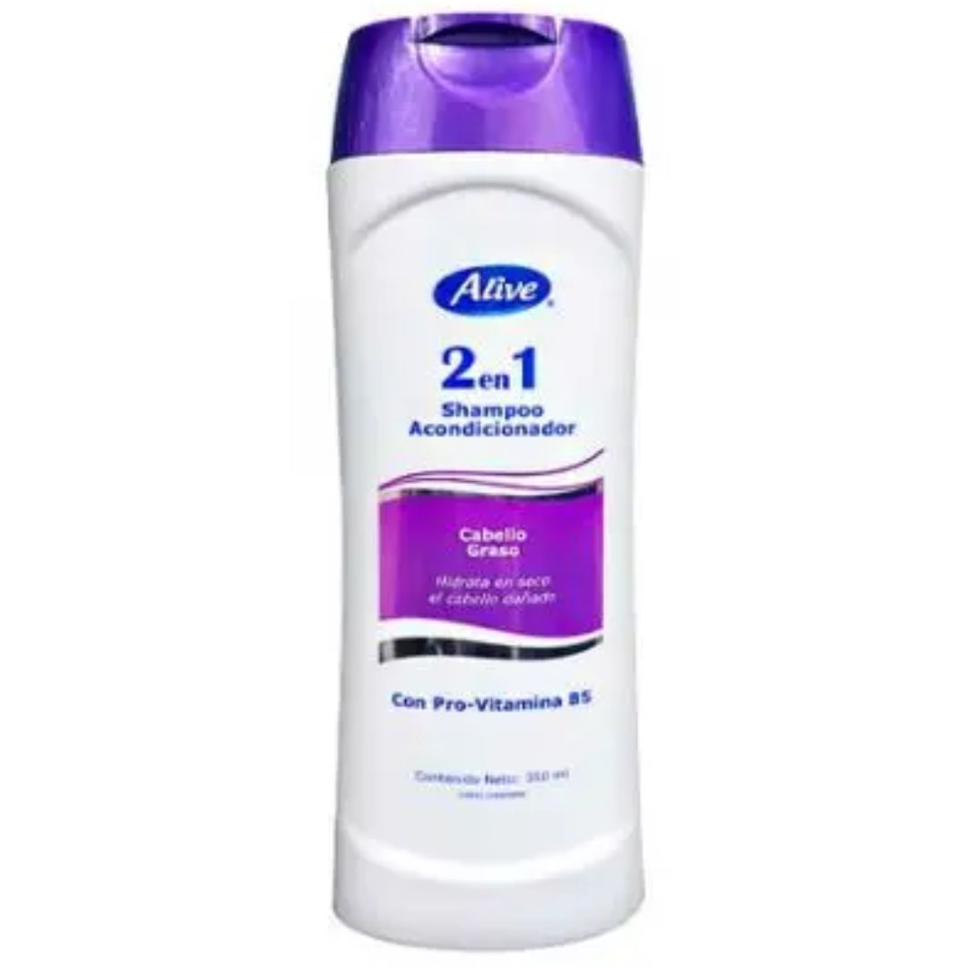 SHAMPOO ALIVE 2EN1 CABELLO GRASO 350ML