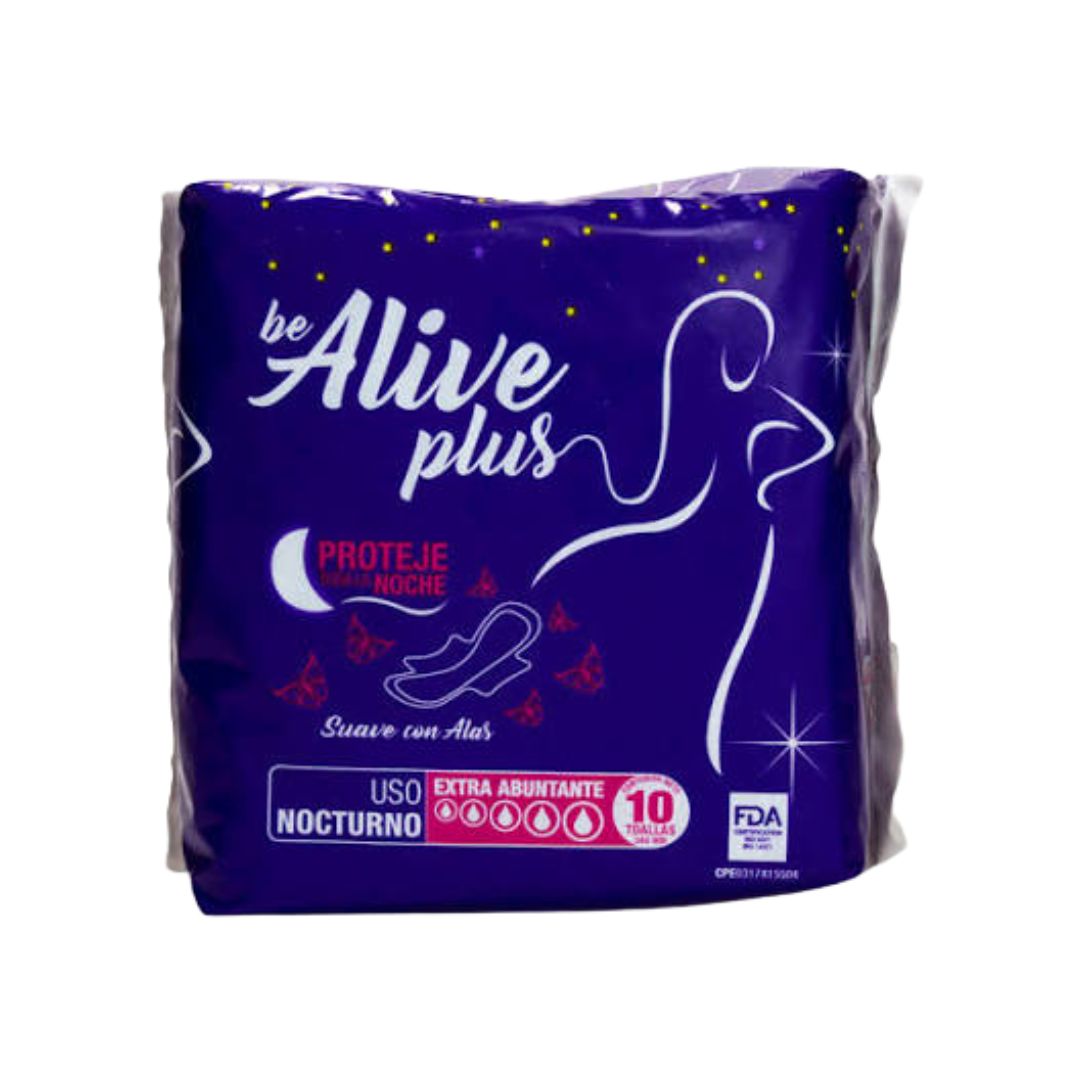 TOALLAS ALIVE BE PLUS EXTRA ABUNDANTE 340MM