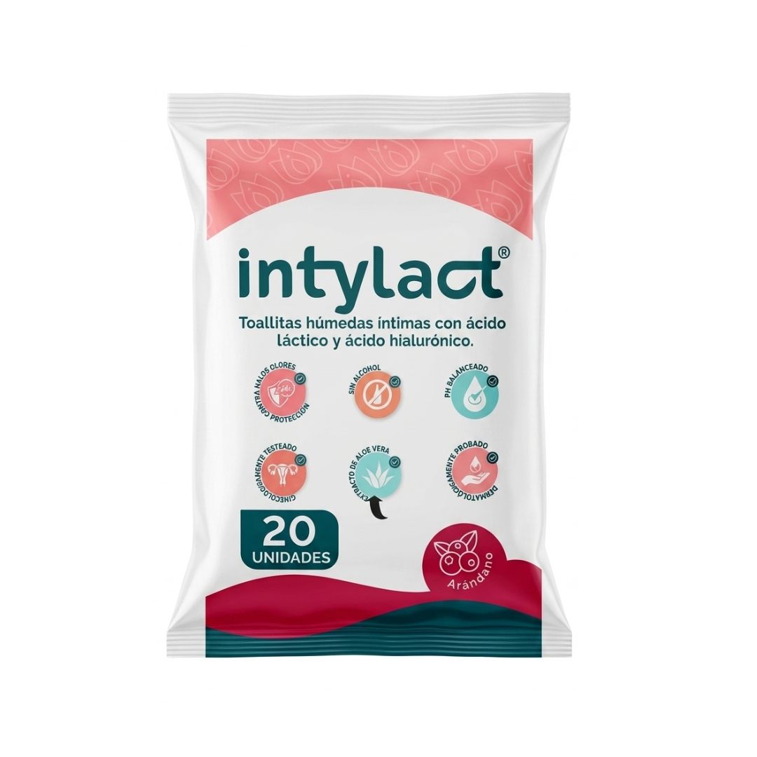 TOALLAS HUMEDAS INTIMAS INTYLACT FRAGANCIA ARANDANO 20UNDS