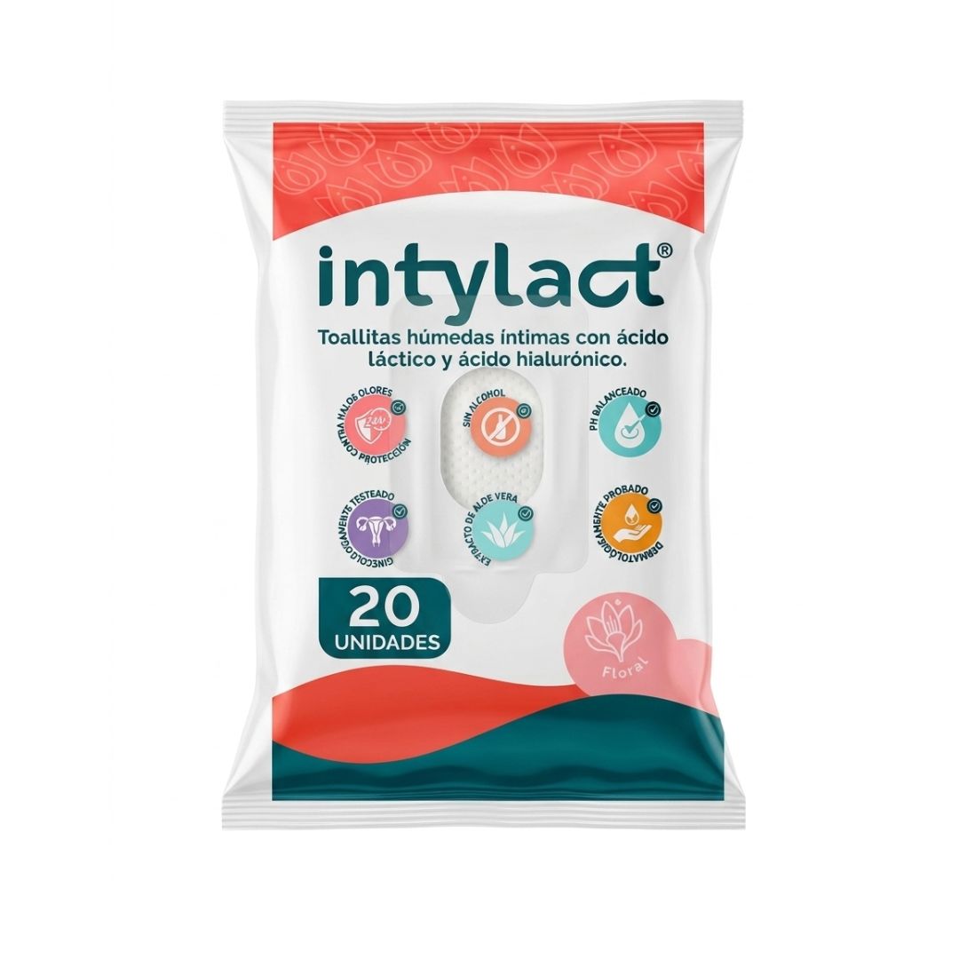 TOALLAS HUMEDAS INTIMAS INTYLACT FRAGANCIA FLORAL 20UNDS
