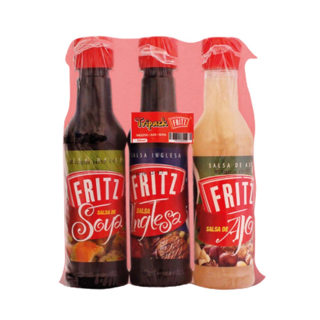 SALSAS TRIPACK FRITZ (SOYA, INGLESA, AJO) 300cc