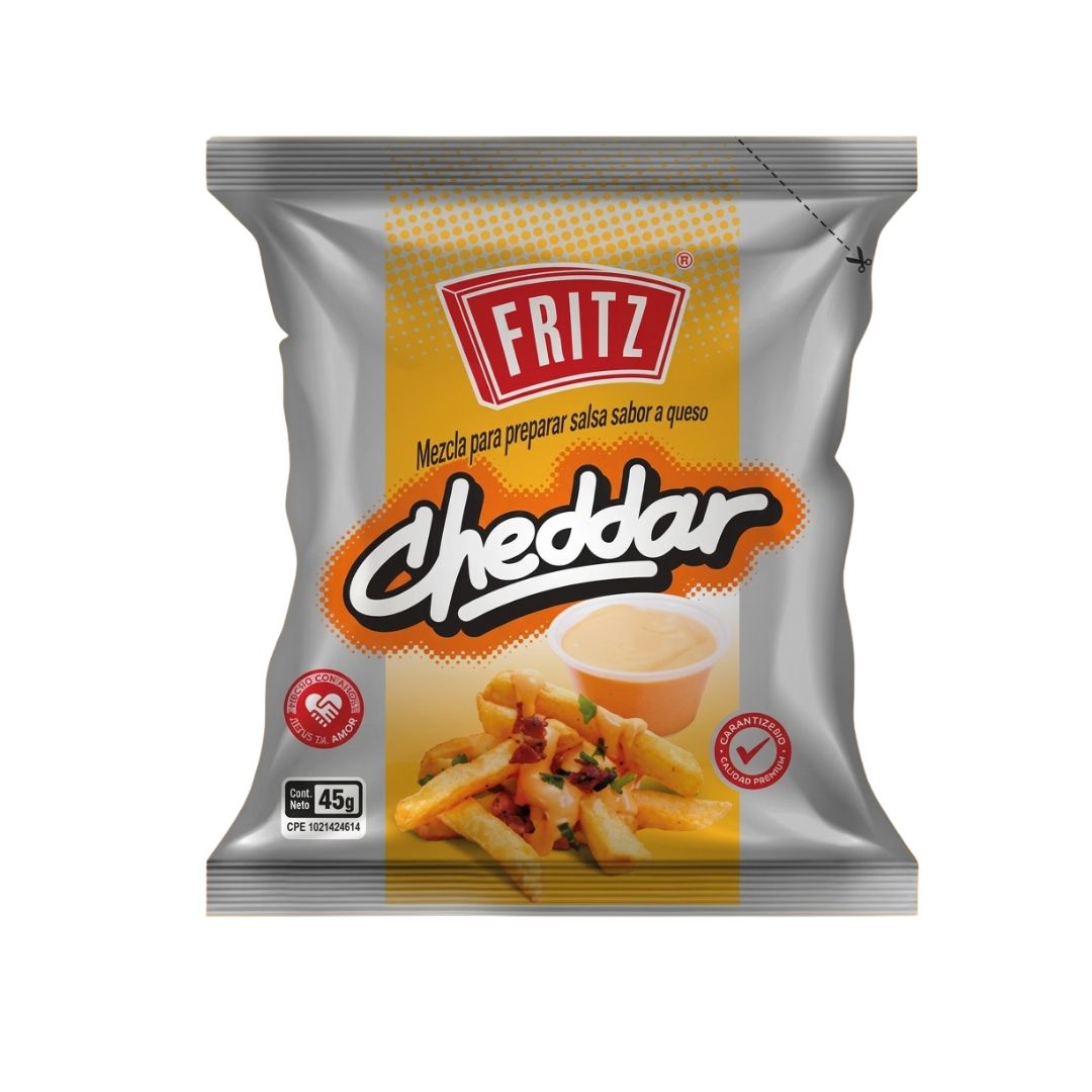 MEZCLA PARA SALSA FRITZ SABOR A QUESO CHEDDAR 45GR