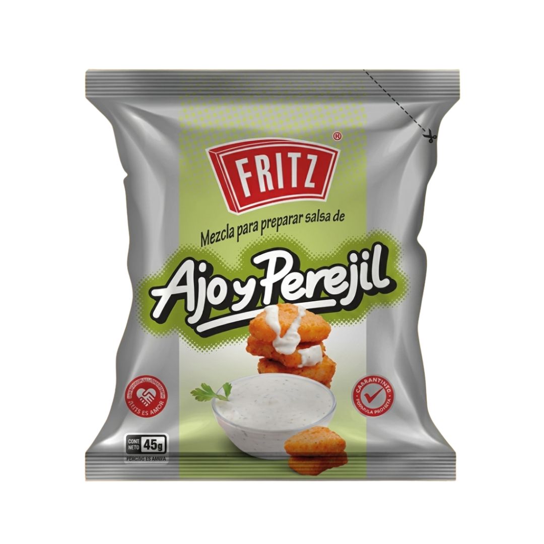 MEZCLA PARA SALSA FRITZ SABOR AJO Y PEREJIL 45GR