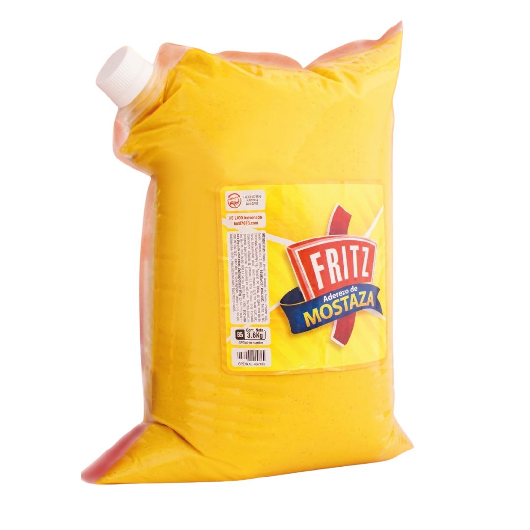 ADEREZO MOSTAZA FRITZ BOLSA 3,6KG