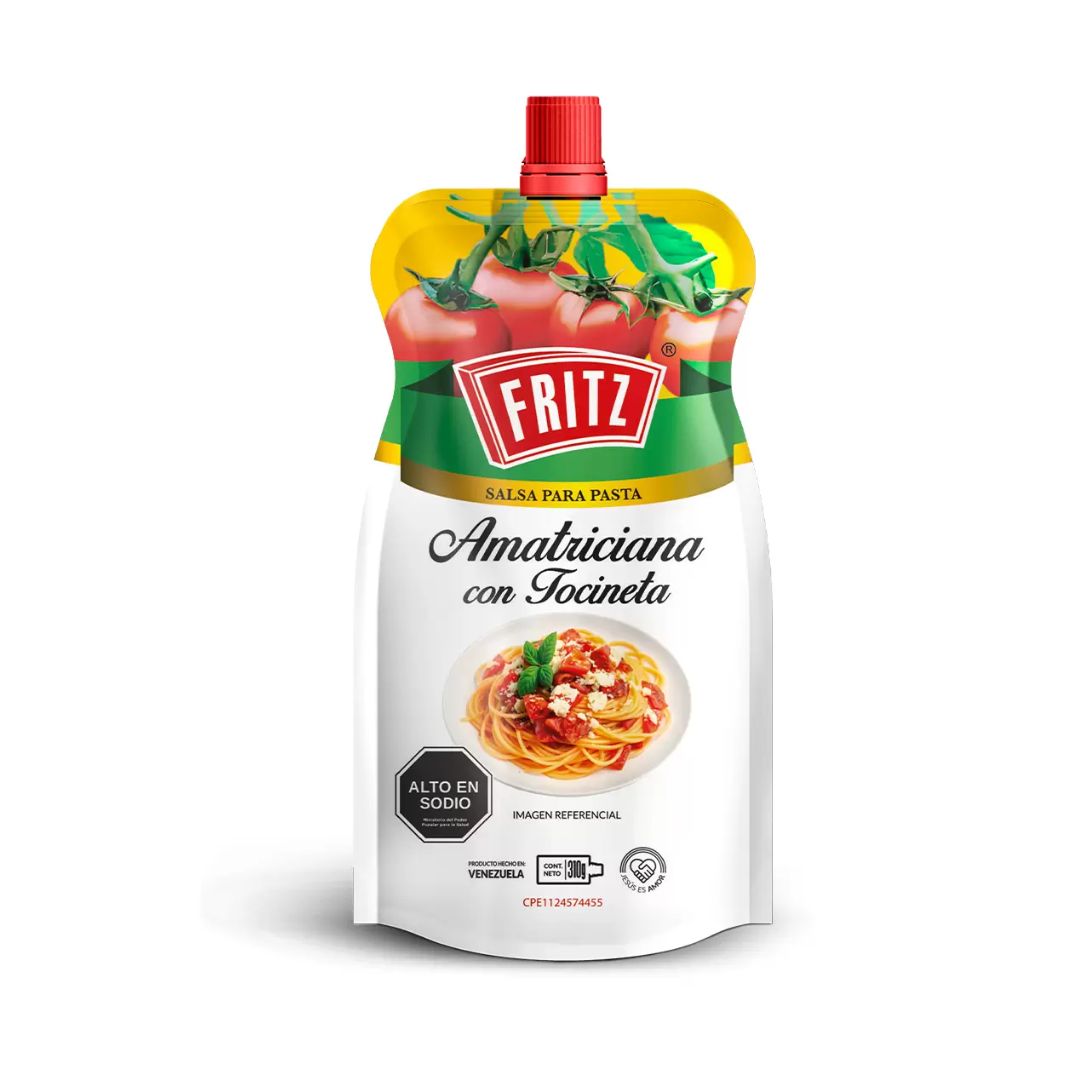 SALSA PARA PASTA FRITZ AMATRICIANA CON TOCINETA 310GR