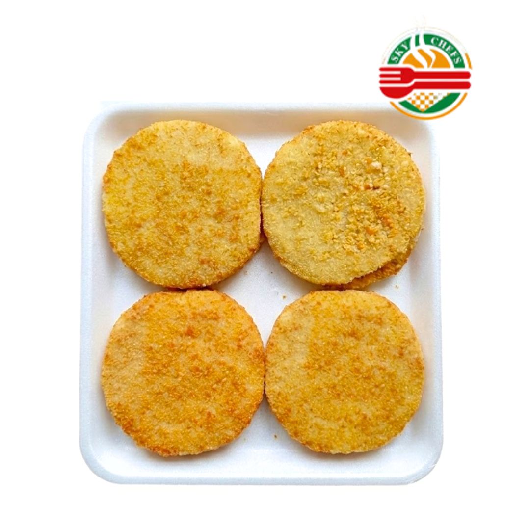 BANDEJA HAMBURGUESA DE POLLO EMPANIZADA SKY CHEFS 4 UNIDADES