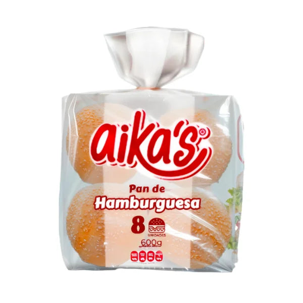 PAN DE HAMBURGUESA AIKAS 600GR