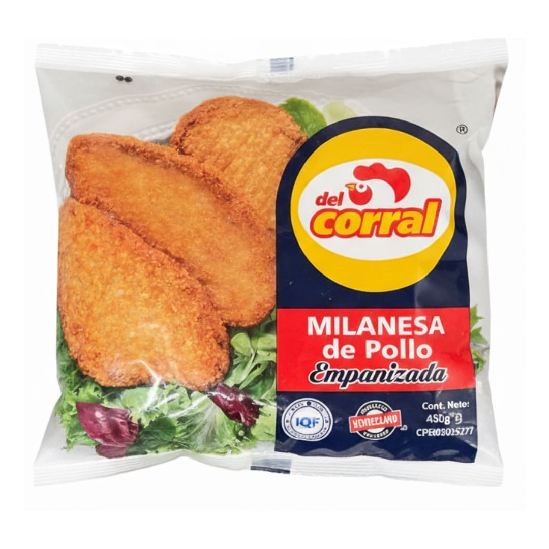 MILANESA DE POLLO EMPANIZADO 450GR