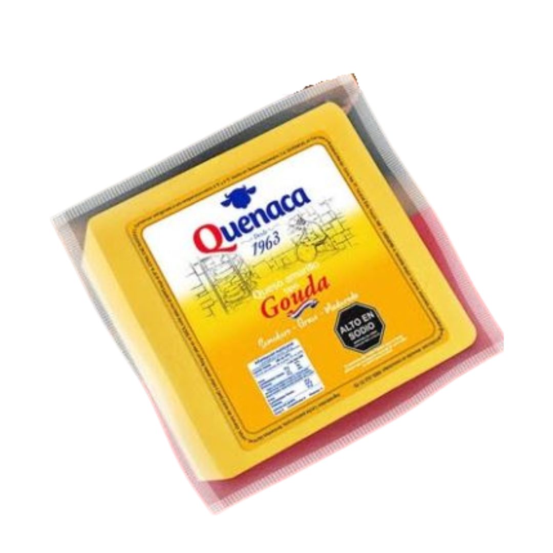 QUESO AMARILLO GOUDA CUÑA QUENACA 350GR APROXIMADO