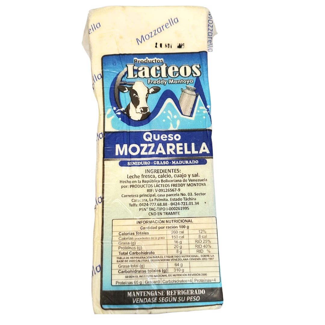QUESO MOZARELLA MONTOYA PIEZA 2.500 A 2.550KG