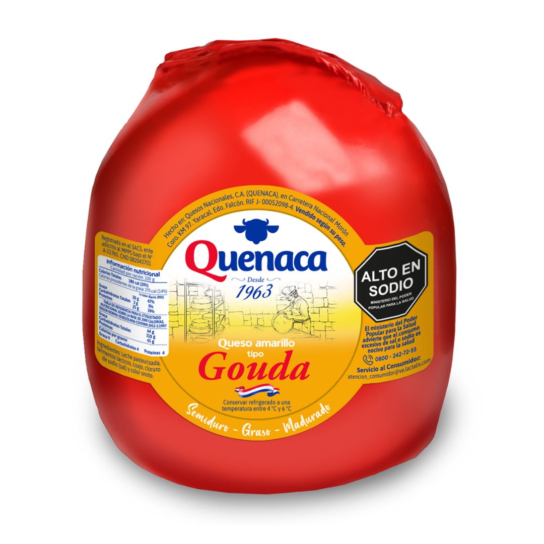 QUESO AMARILLO GOUDA REDONDO QUENACA 1.260KG