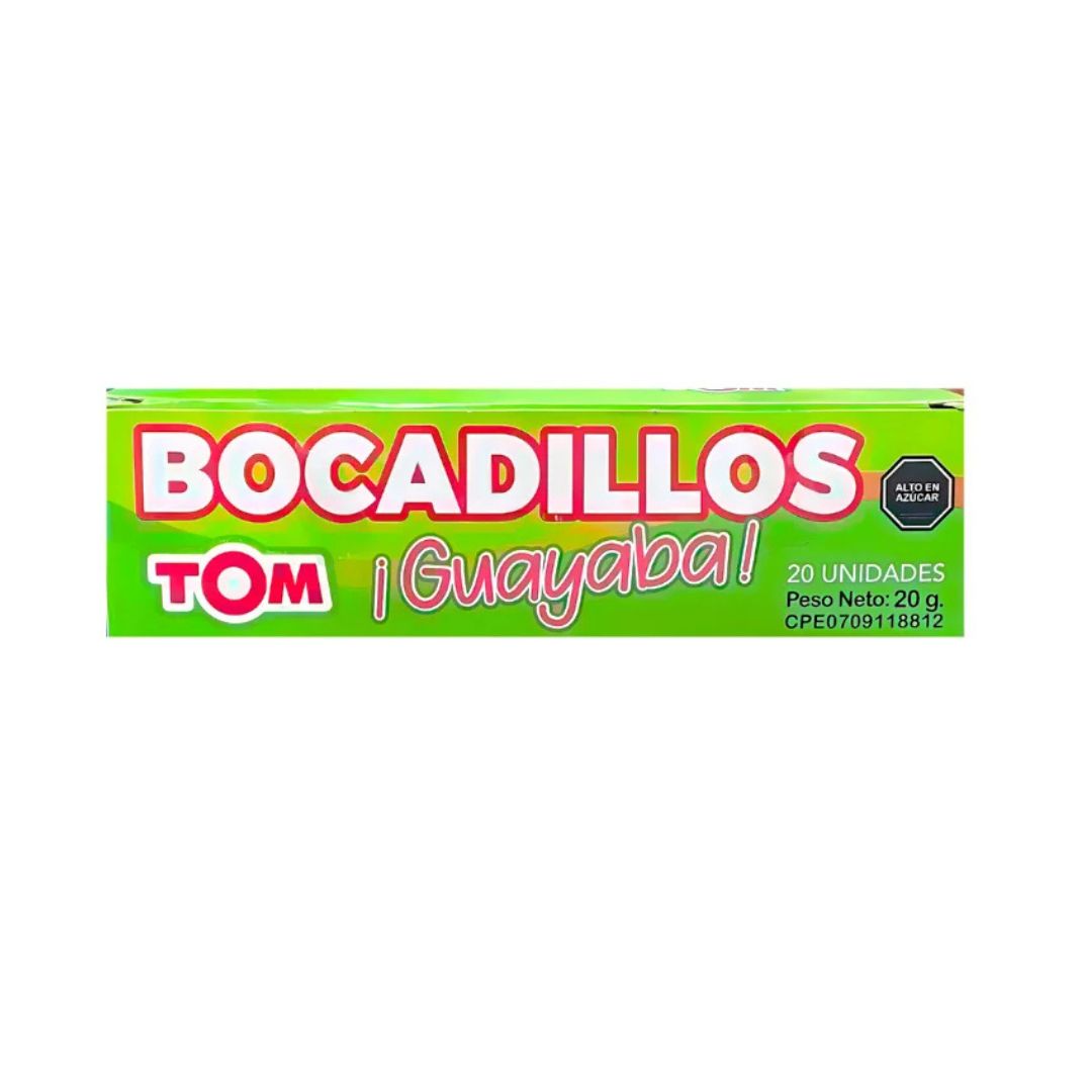 DISPLAY BOCADILLOS GUAYABA TOM 20UNDS