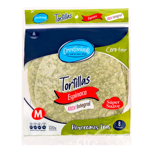 TORTILLA DE ESPINACA 100% INTEGRAL 220GR