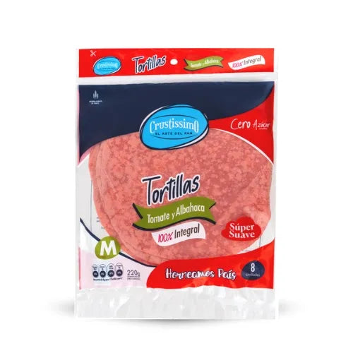 TORTILLA DE TOMATE 100% INTEGRAL CRUSTISSIMO 220GR